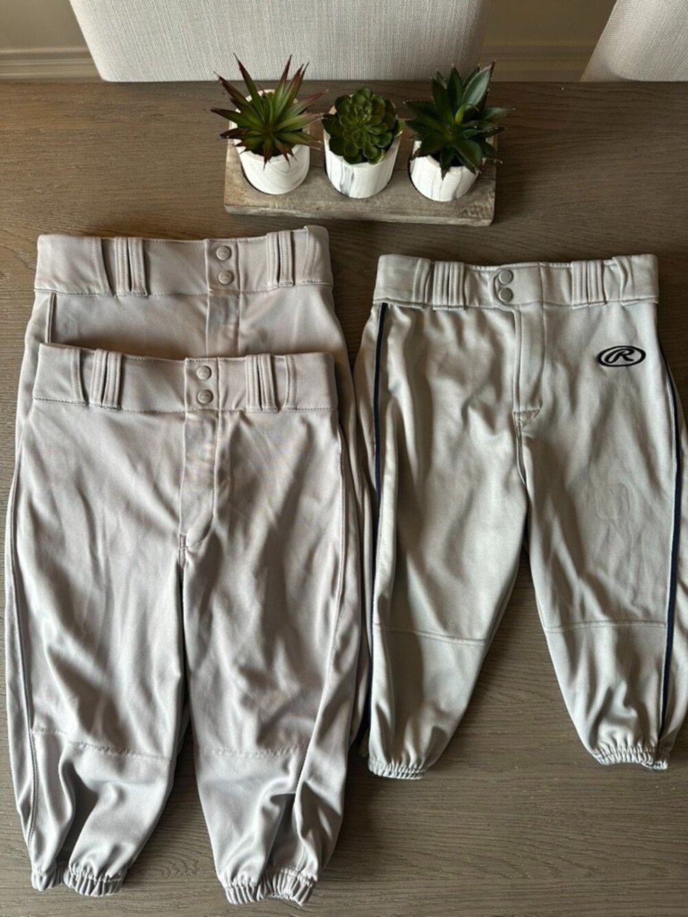 GREY KIDS BASEBALL PANT YL MINT CONDITION ALL THREE